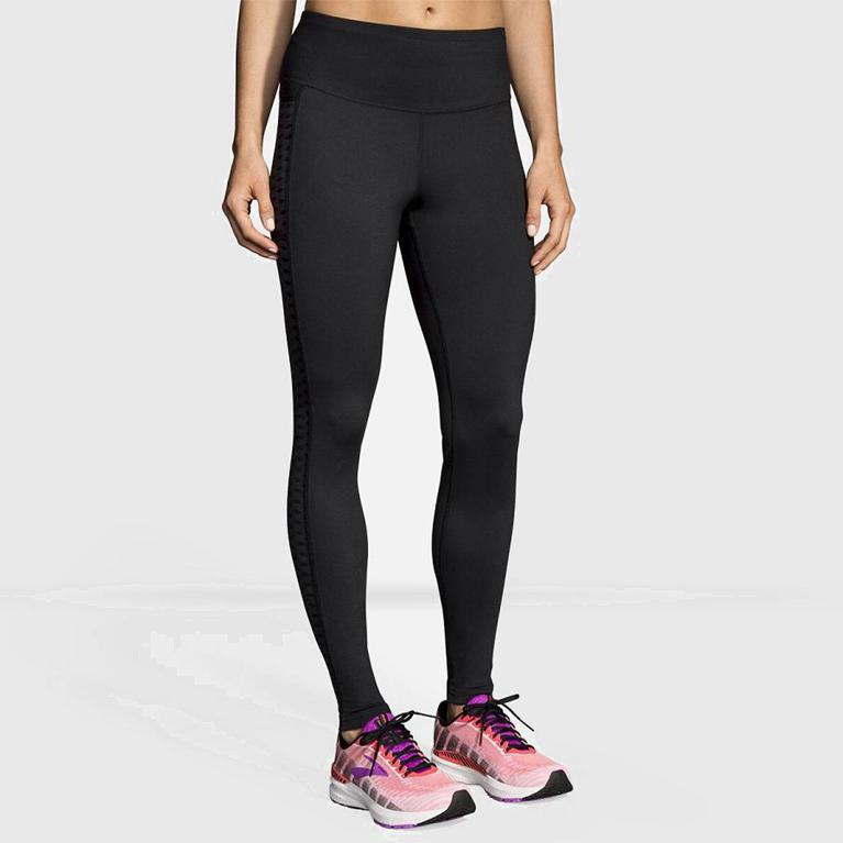 Brooks Greenlight Women's Running Leggings UK Discount - Grey (IDTRM8263)